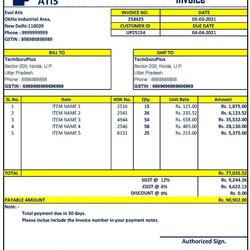 Superb Latest Invoice Format In Excel Download File
