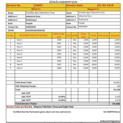 Free Excel Invoice Template India Dreaded High Resolution