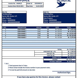 Awesome Template Of Invoice Format In Excel Download File Fit