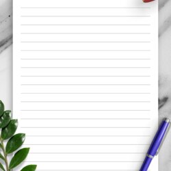 Great Download Printable Lined Paper Template Wide Ruled Writing Backgrounds
