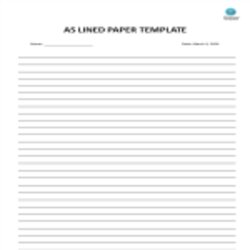 Superior Printable Lined Paper Template