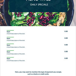 Peerless Free Simple Menu Templates For Restaurants Cafes And Parties Template Restaurant