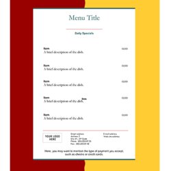 Magnificent Free Restaurant Menu Templates Word For Download Printable Template Choose Together Link Board