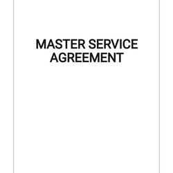 Master Service Agreement Template Google Docs Word Apple Simple