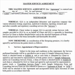 Great Master Service Agreement Template Beautiful Sample