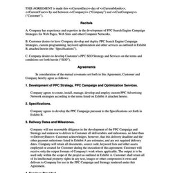 Very Good Master Services Agreement Template Contract Marketing