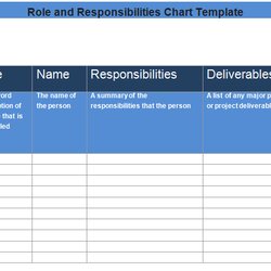 Spiffing Get Role And Responsibilities Chart Template Word Excel Project Templates Responsibility Management