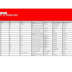 Peerless Free Bill Of Material Templates Excel Word Materials Template