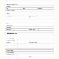 Wizard Free Microsoft Word Job Application Template Of Employment Employee Form