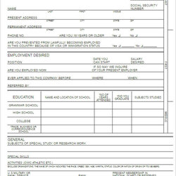 Excellent Job Application Template Microsoft Word Business Employment Form Document