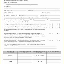 Great Free Microsoft Word Job Application Template Of Employment Blank Printable