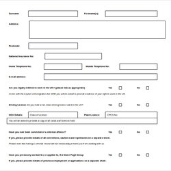 Sterling Employment Application Template Microsoft Word Business Job Free Download Ms