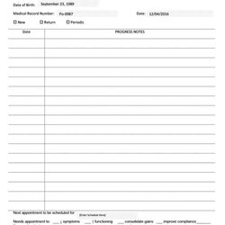 Splendid Free Printable Psychotherapy Progress Notes Template Templates