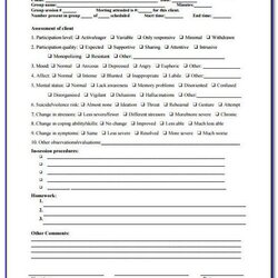 Terrific Counseling Progress Note Template