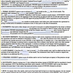 Cool Printable Florida Lease Agreement Template Free Residential Of Agreements And Word Templates