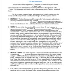 Free Lease Agreement Template For Word Residential Private License