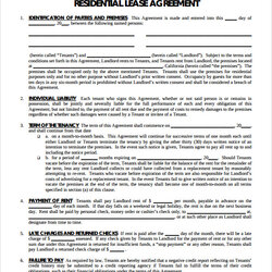 Superior Residential Lease Agreement Templates Sample Tenancy