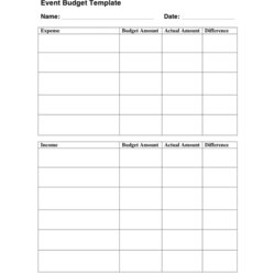 Preeminent Event Budget Template Download Free Documents For Word And Excel