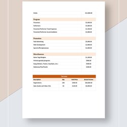 Worthy Event Planning Budget Worksheet Template In Google Docs Sheets