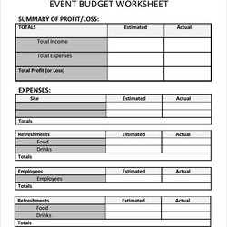 Sublime Free Event Budget Templates In Google Docs Sheets Excel Template Worksheet Word Sample Coast