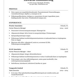 Very Good Free Basic Resume Templates Microsoft Word