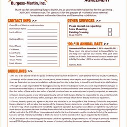 Residential Snow Removal Contract Template Unique Contracts Plow Exceptional