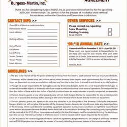 Superior Residential Snow Removal Contract Template For Your Needs Templates Source Form Stupendous High