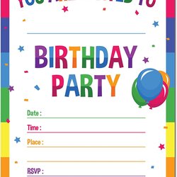 Eminent Free Birthday Invitation Templates Online Printable Cards Envelopes Invites Invited Genial