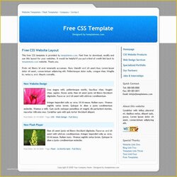Exceptional Free Simple Templates Of Template Blue