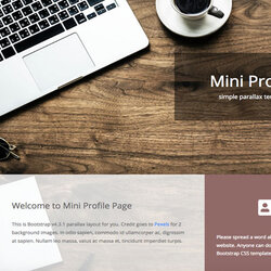 High Quality Free Responsive Templates For Template Profile Web Simple Mini Minimal