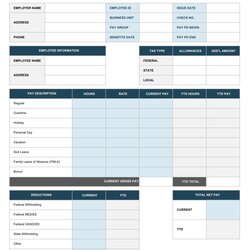 Best Free Printable Blank Paycheck Stubs For At Pay Stub Basic Check Template