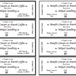Sterling Blank Ticket Template Word Database Event For