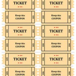 Raffle Ticket Templates Word Docs Template