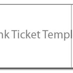Swell Blank Ticket Template Free Raffle Templates Tickets Event Concert Word Printable Admission Choose