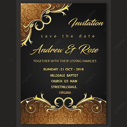 Brilliant Invitation Card Design Template Download On Format Maker Marriage License Invites Authorization Md