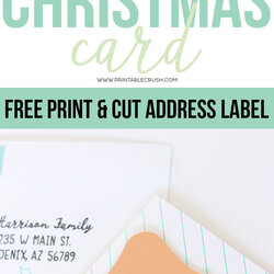 Champion Christmas Card And Free Printable Address Label Crush Easy