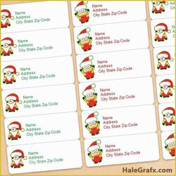 Splendid Christmas Address Labels Free Templates Of Printable Mailing Minions Happy Holidays