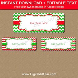 Superb Printable Christmas Address Labels Template Editable Holiday Tags Gift Return Label Name