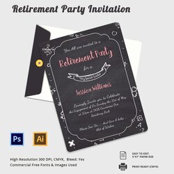 Outstanding Retirement Invitation Template Free Elegant