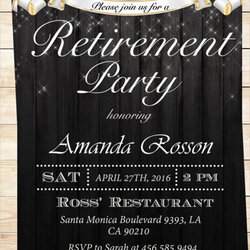 The Highest Standard Retirement Invitation Templates Free Download Template Elegant