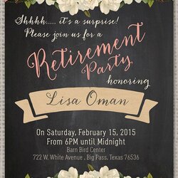 Surprise Retirement Party Invitation Template Free Invite Invitations Samples Card Farewell Decorations