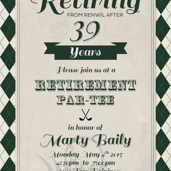 Super Retirement Party Invitation On
