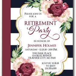 Retirement Invitations Templates