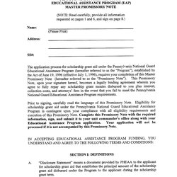 Free Promissory Note Templates Forms Word Template Example