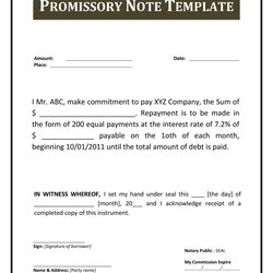 Superior Free Promissory Note Templates Forms Word Template Lab Loan Letter Payoff