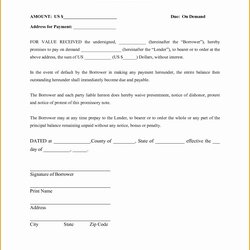 Perfect Free Promissory Note Template Of Simple Forms
