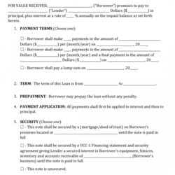 Free Promissory Note Template Word