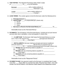 Splendid Promissory Note Template Org Master Of Documents Standard