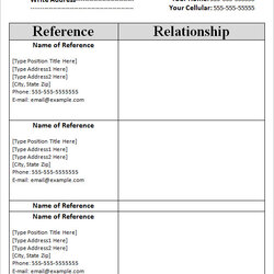 Fantastic Sample Reference Sheets Templates Botany List Template