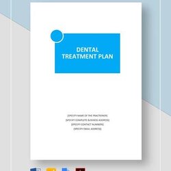 Brilliant Free Sample Treatment Plan Templates In Word Pages Google Template Dental